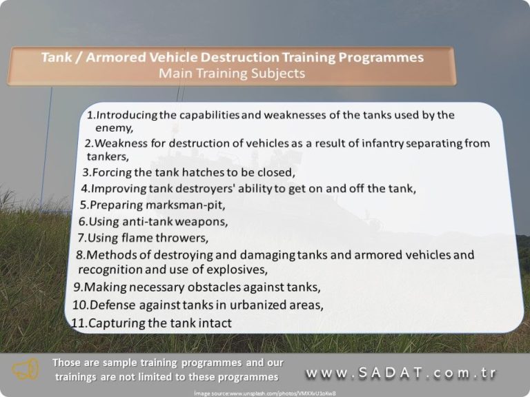 Tank / Armored Vehicle Destruction Training Programmes