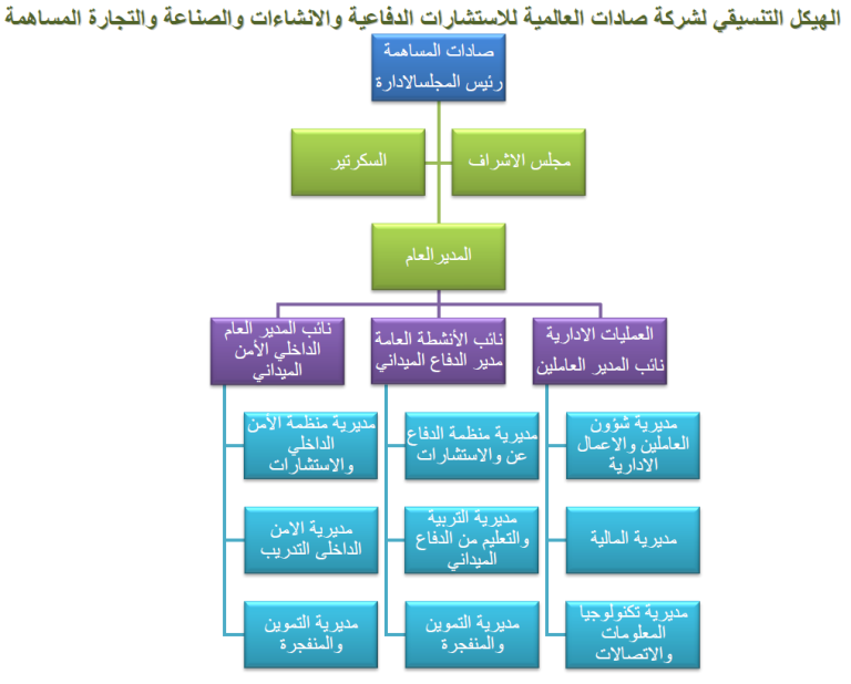 SADAT International Defense Consultancy Organization Chart