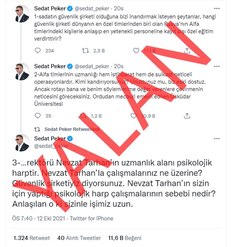 Organize Suç Örgütü Liderinin Açıklamaları Hakkında