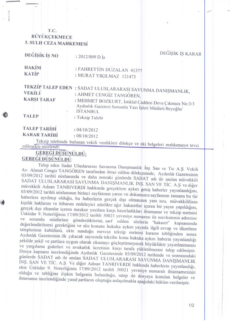Court Decisions Related to the Cases We Have Opened