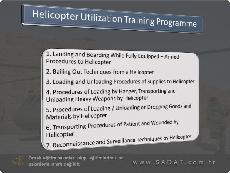 Helicopter Utilization Training Programme